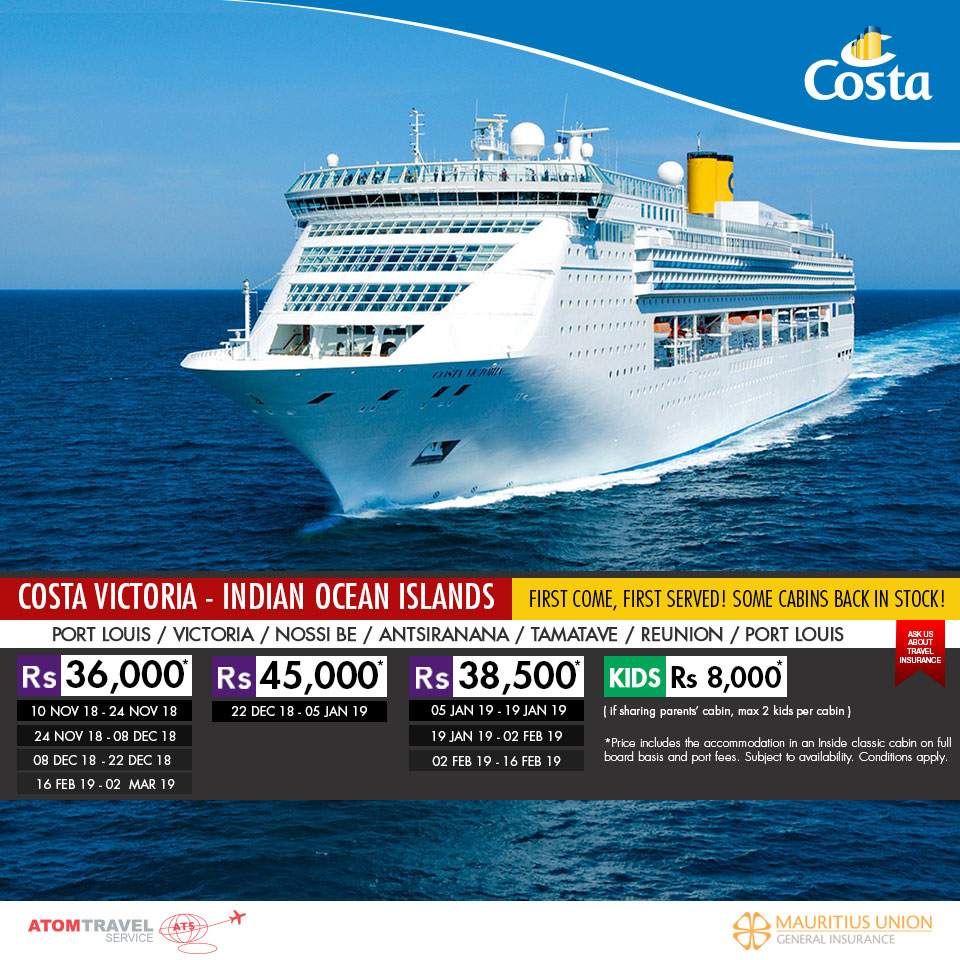 costa cruise indian ocean