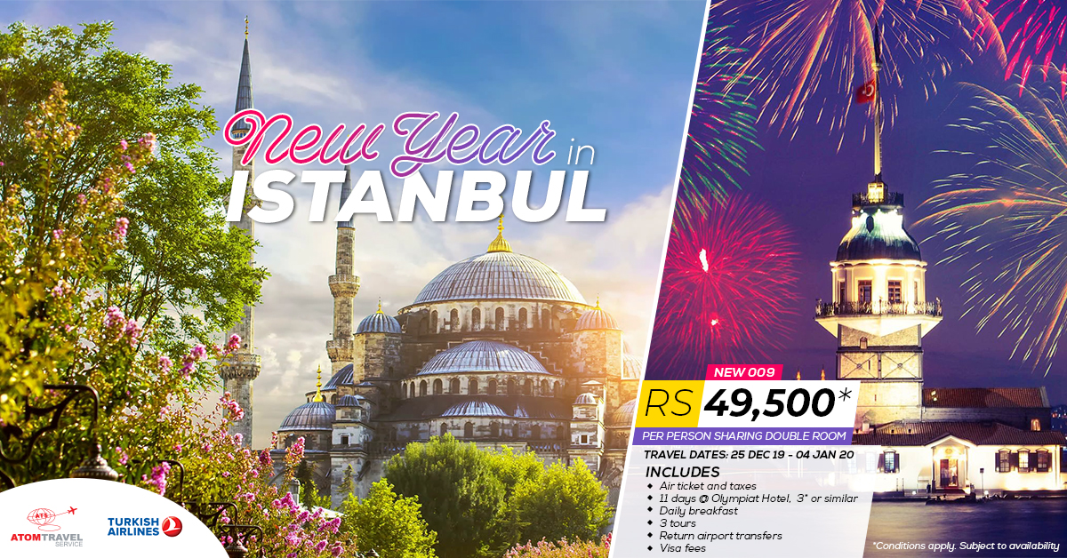 New Year in Istanbul 2 (25 Dec 19 - 04 Jan 20) - Atom Travel